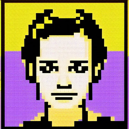 Image similar to 8-bit pixel art of emma watson
