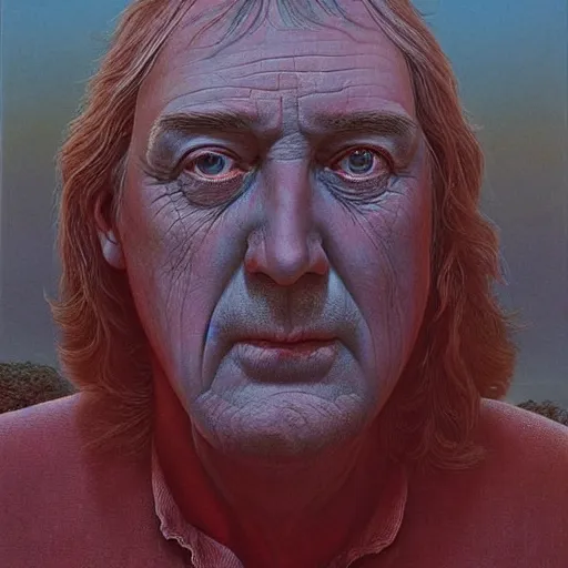 Image similar to James May. Zdzisław Beksiński