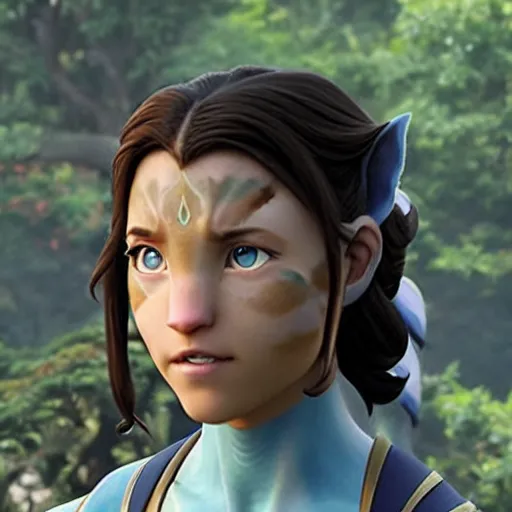 Image similar to Live action Avatar Korra, film still from the movie 'Avatar Korra' (2023)