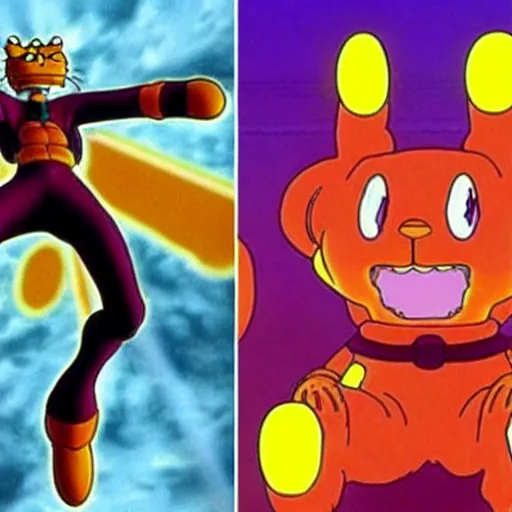 Image similar to garfield in the third impact, neon genesis evangelion, anime