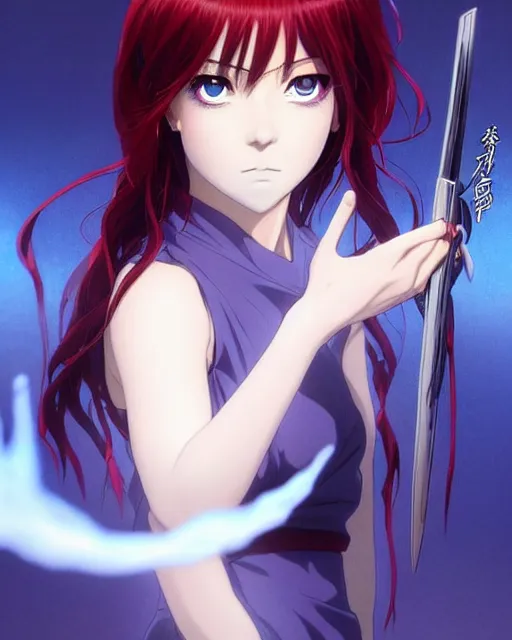 Prompt: portrait Anime as Danila-the-Demonslayer girl cute-fine-face, pretty face, realistic shaded Perfect face, fine details. Anime. runes on hands, mage blue smoke realistic shaded lighting by Ilya Kuvshinov katsuhiro otomo ghost-in-the-shell, magali villeneuve, artgerm, rutkowski, WLOP Jeremy Lipkin and Giuseppe Dangelico Pino and Michael Garmash and Rob Rey