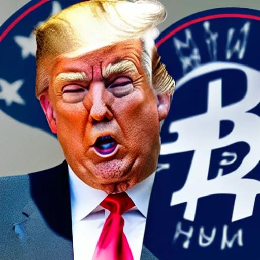 Image similar to trump searches for bitcoin in landfill