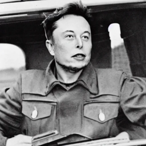 Prompt: elon musk during ww 2 germany