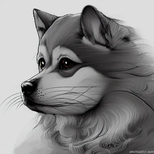 Prompt: Shibu Inu , intricate, elegant, highly detailed, digital painting, artstation, concept art, smooth, sharp focus, illustration, francisco goya