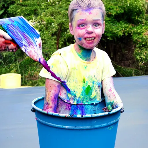 Image similar to remember when you fell in that bucket of paint?