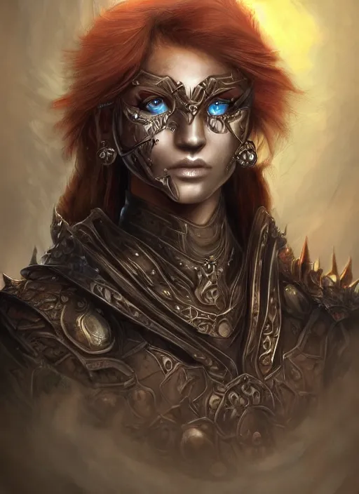 Image similar to a higly detailed airbrush portrait painting of a fantasy character, fantasy portrait, pinterest, baldur's gate, dynamic lighting, ambient lighting, deviantart