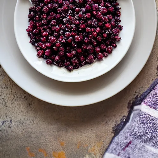 Image similar to currant with sugar in a plate in the kitchen