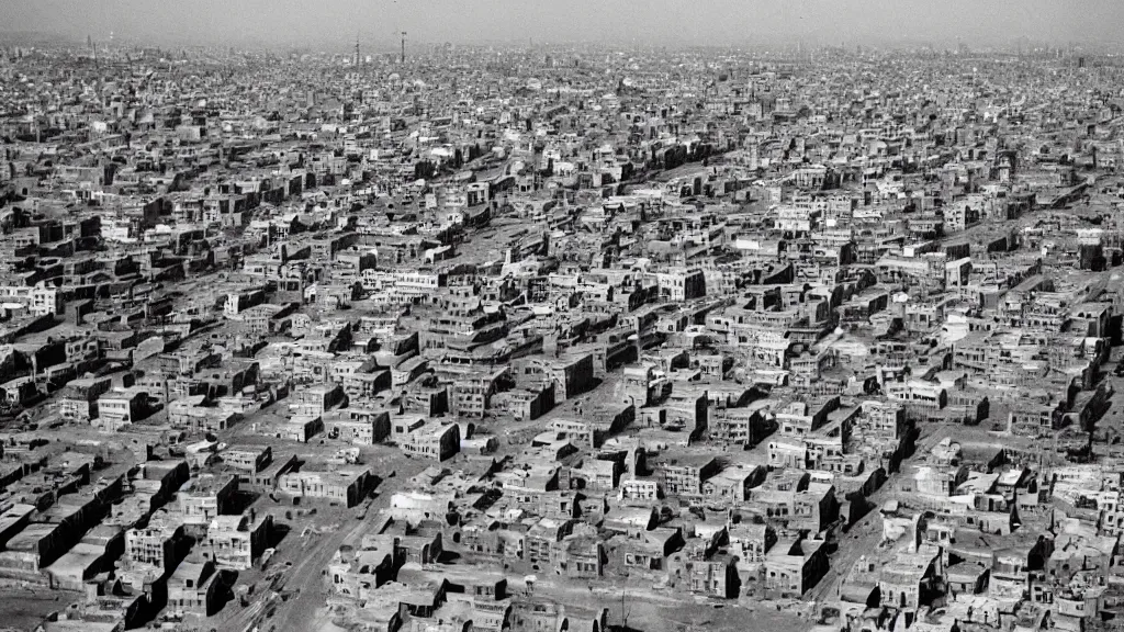 Prompt: photograph + central baghdad in the 1 9 6 0 s + fujifilm