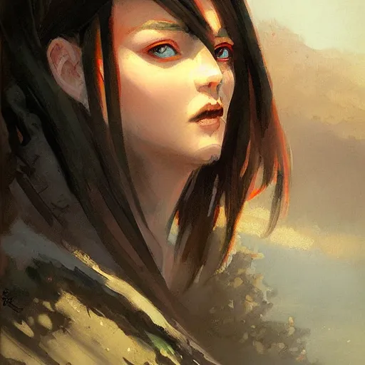 Image similar to a portrait of a character in a scenic environment by bayard wu