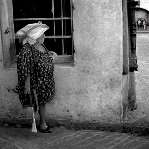 Image similar to old lady in copabana photographed by henri cartier - bresson