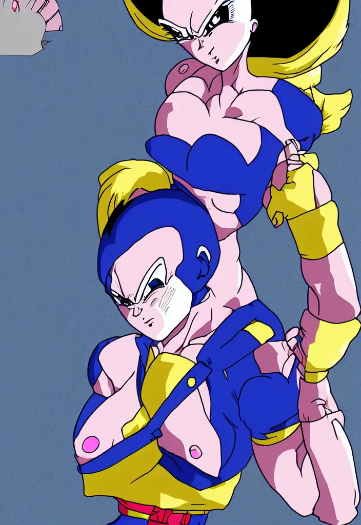 Prompt: Sissy femboy vegeta SFW