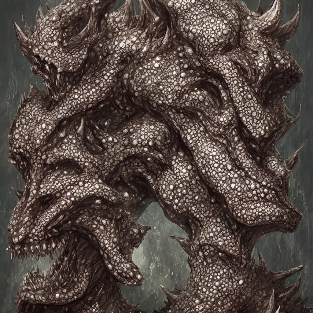 Prompt: trypophobia monster, D&D character, highly detailed, digital fantasy character, painted portrait, artstation, concept art, hard focus, illustration