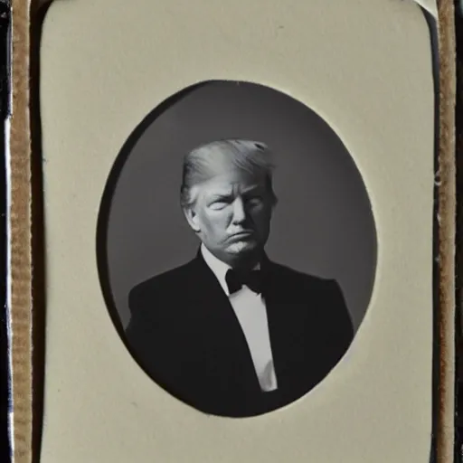 Image similar to tintype of donald trump corpse