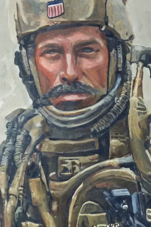 Image similar to Navy SEAL Old painting to help with ptsd