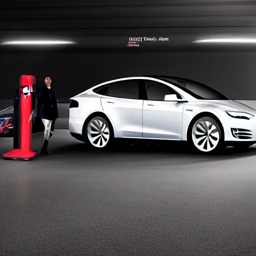 Prompt: advertising for the next model tesla