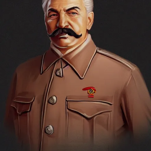 Prompt: detailed portrait of iosif stalin in a slip shirt full body, huperrelostic, 8 k tranding artstation, digital concept, diselpank art, sharp focus, caricature illustration, art by artgerm and greg rutkowskii