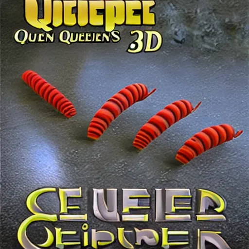 Prompt: 1998 Centipede 3d queen centipede