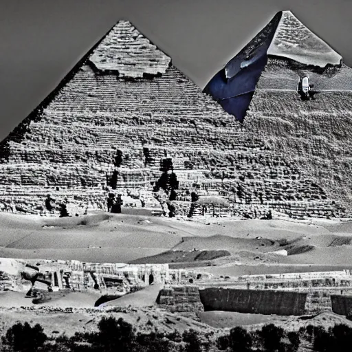 Prompt: serpinsky fractal as the great pyramids of giza