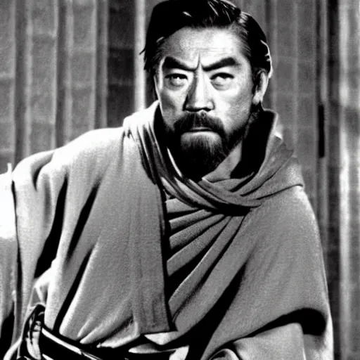 Prompt: toshiro mifune as obi wan kenobi