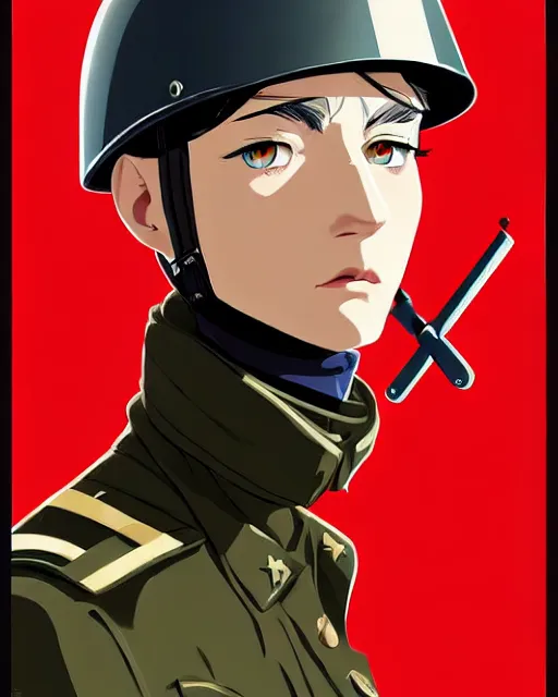 Image similar to ww 2 german soldier, snow, helmet | | very very anime!!!, fine - face, audrey plaza, realistic shaded perfect face, fine details. anime. realistic shaded lighting poster by ilya kuvshinov katsuhiro otomo ghost - in - the - shell, magali villeneuve, artgerm, jeremy lipkin and michael garmash and rob rey