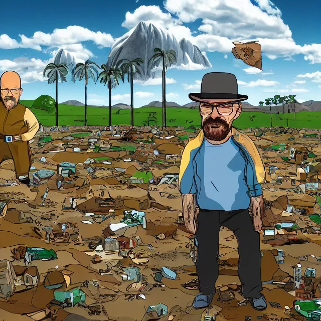 Prompt: walter white becomes south america, 4 k