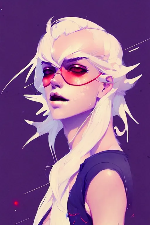 Image similar to an ultra detailed full body portrait of a young gorgeous white haired female character with vintage style, by conrad roset, greg rutkowski and makoto shinkai trending on artstation