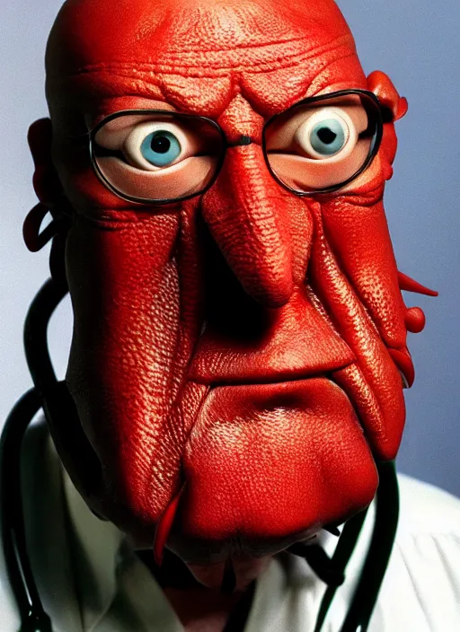 Image similar to 3 0 0 0 ( dr. john a. zoidberg ), portrait photography feroflex photorealistic studio lighting ektachrome detailed intricate face details, ultradetails, beautiful face