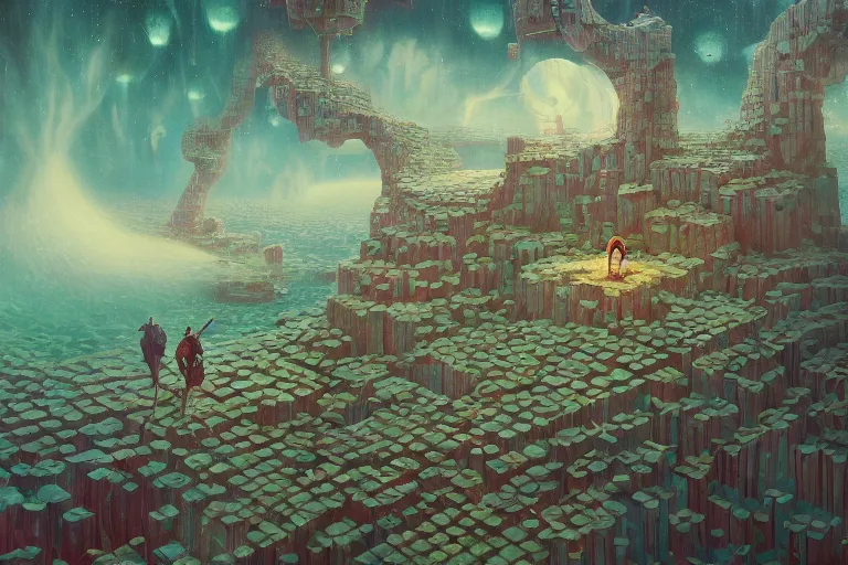 Image similar to a strange, fantastical dreamscape | | organic painting by jakub gazmercik, max masnyy, jakub gazmercik, beeple, patrick faulwetter, heavenlydaemonic, and mc escher, surrealism, trending on artstation