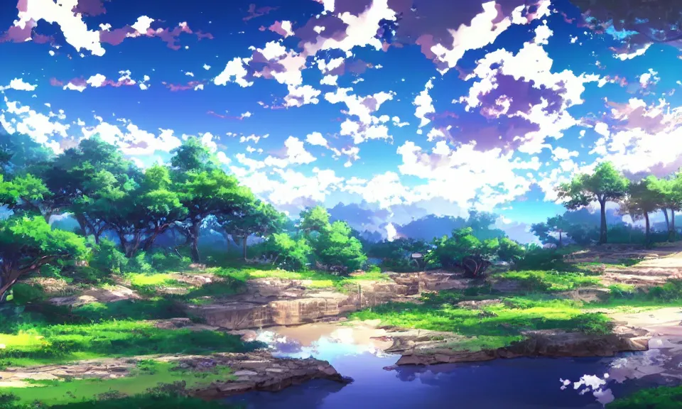 Anime landscape, Anime, Landscape (1920x1200) - Desktop & Mobile Wallpaper-demhanvico.com.vn