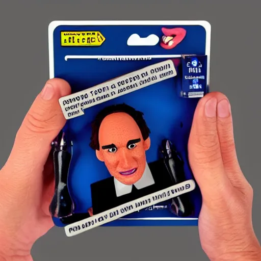 Image similar to tim berners - lee stop motion vinyl action figure, plastic, toy, butcher billy style