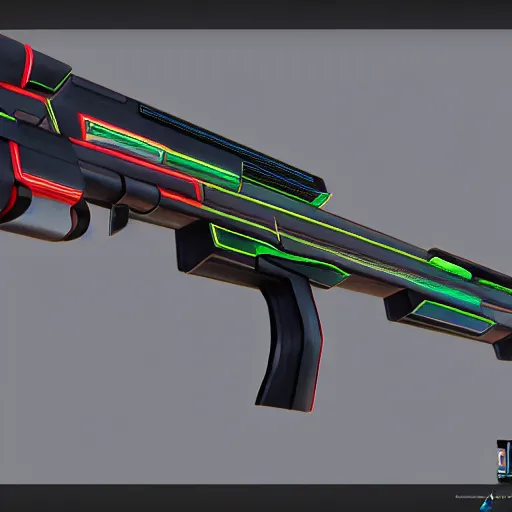 Image similar to A practical photon rifle from the game Phantasy Star Online 2, HDRI, in game render, trending on artstation, made out of brightly colored plastic