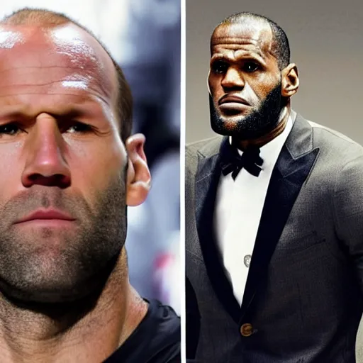 Image similar to Jason Statham as LeBron James