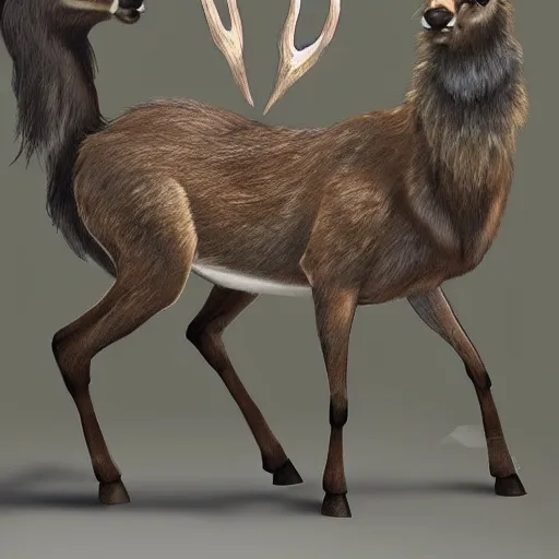Prompt: deer inspired by dark souls