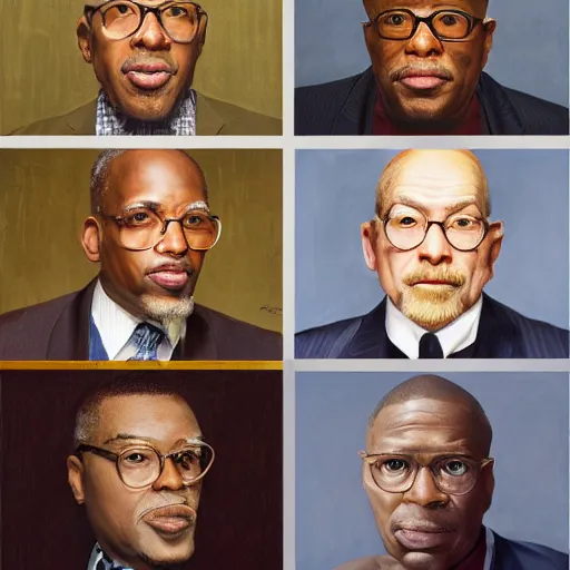 Image similar to francis herman steele corporate portrait, professional profile photo, hyperreal photo portrait by jonathan yeo, by kehinde wiley, by craig wiley, by david dawson, professional studio lighting, detailed realistic facial features