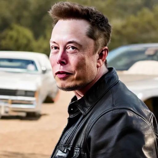 Image similar to Elon Musk in Sons of anarchy very detail4K quality super realistic