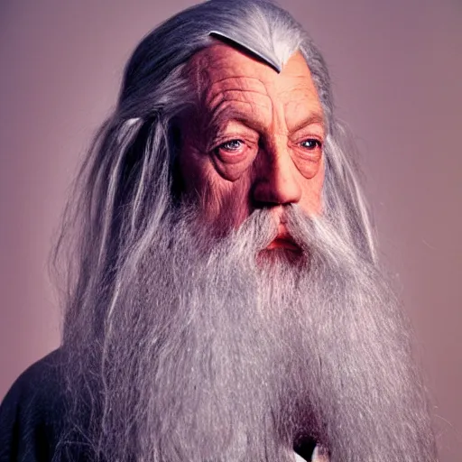 Prompt: portrait of gandalf by cindy sherman
