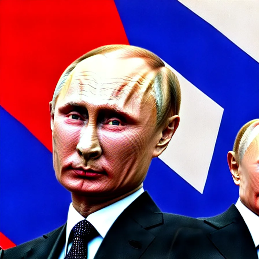 Image similar to putin took over the world