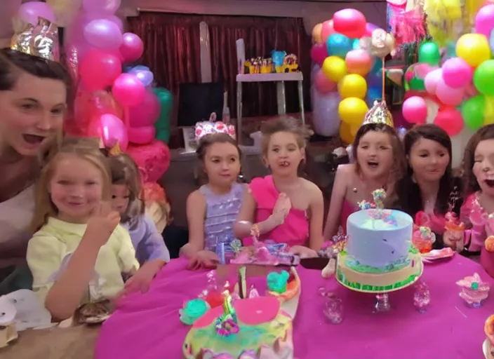 Image similar to Home Video Footage. Daughter's birthday party.