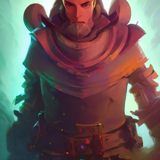 Image similar to portrait, dnd paladin, gloomhaven, dynamic lighting, gaudy colors, octane render aesthetic, matte painting concept art, official fanart behance hd artstation by jesper ejsing, by rhads and makoto shinkai and lois van baarle and ilya kuvshinov and rossdraws