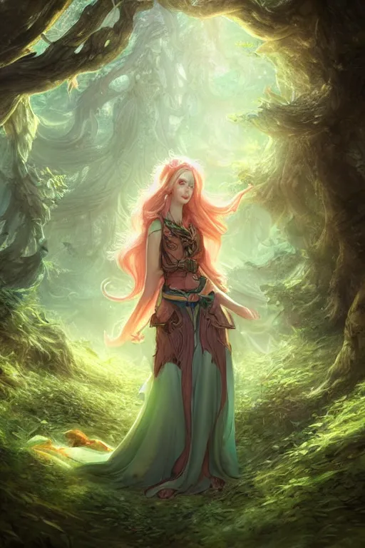 Prompt: women woshiping god in dreamy forest, fantasy, 8 k resolution, hyper detailed, d & d, character design, digital painting, trending on artstation, sharp focus, illustration, art by artgerm, steve zheng, fuji choko, viktoria gavrilenko, hoang lap