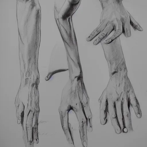 Image similar to artist sketches gesture poses sketches of hands by George Bridgman