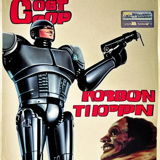 Image similar to robocop as one of the gashlycrumb tinies