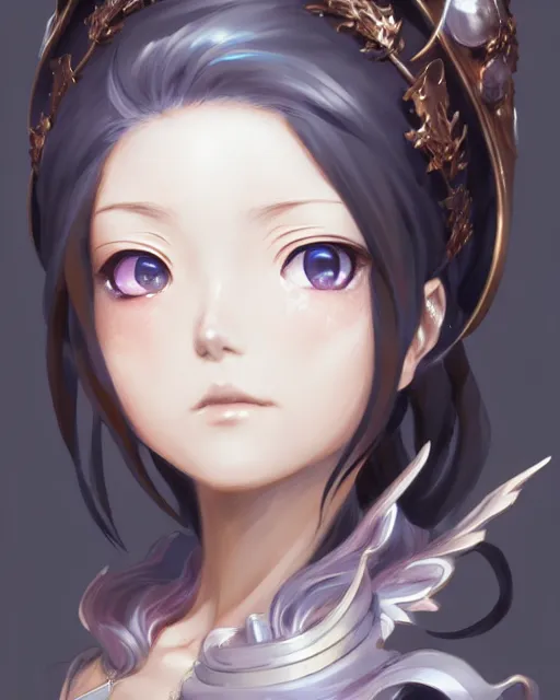 Prompt: character concept art of an anime goddess of metalworking | | cute - fine - face, pretty face, realistic shaded perfect face, fine details by stanley artgerm lau, wlop, rossdraws, james jean, andrei riabovitchev, marc simonetti, and sakimichan, tranding on artstation