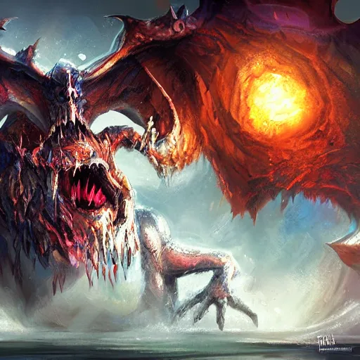 Image similar to splashart of a monster