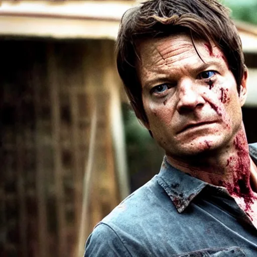 Prompt: Jason Bateman as a zombie in the walking dead