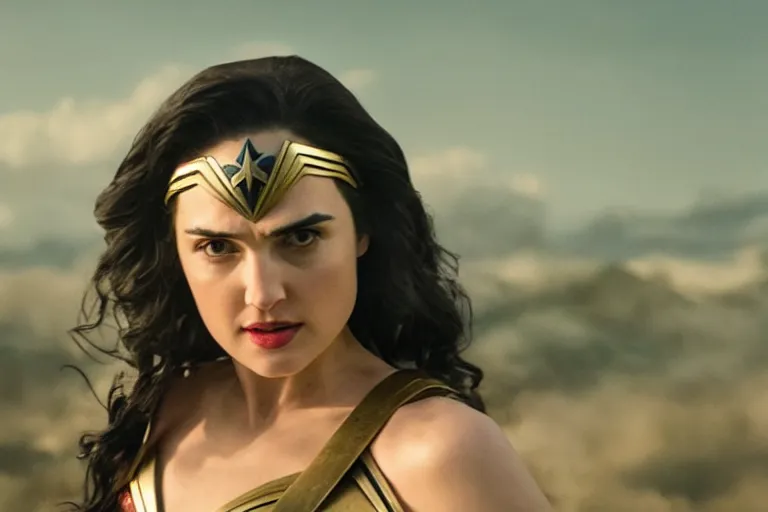 Image similar to portrait of katie mcgrath as wonder woman in a still of wonder woman 1 9 8 4 ( 2 0 2 0 )