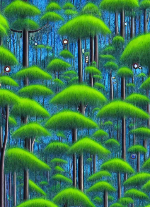 Image similar to lush forest, high detail, 4 k, dadaism style