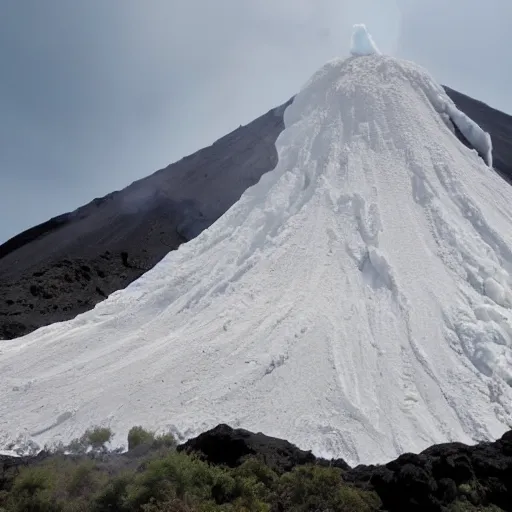 Image similar to volcano eruption made out of ice