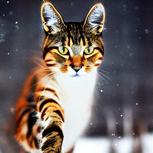 Image similar to a feline reindeer - cat - hybrid, animal photography