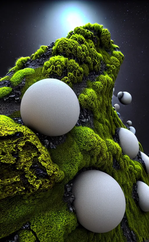 Image similar to highly detailed ultra sharp 3 d render cinematic composition of a smooth ceramic porcelain biomorphic magnolia stone nebula fluid fractal sci - fi surreal architecture landscape, granite, metallic, magnesium, marble, moss and lichen, vincent callebaut composition, mamou - mani, archviz, beautiful lighting, 8 k, unreal engine, hdr,